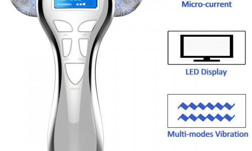 4D Microcurrent Facial Massager Roller for Anti Aging Wrinkles