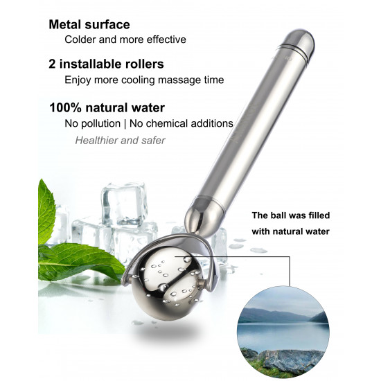 Electric Ice Roller for Face and Eye, Amirce Facial Ice Roller Beauty Tools, Electric Massage Ice Roller for Puffiness, Ice Face Eye Massage Roller, Skin Care Products