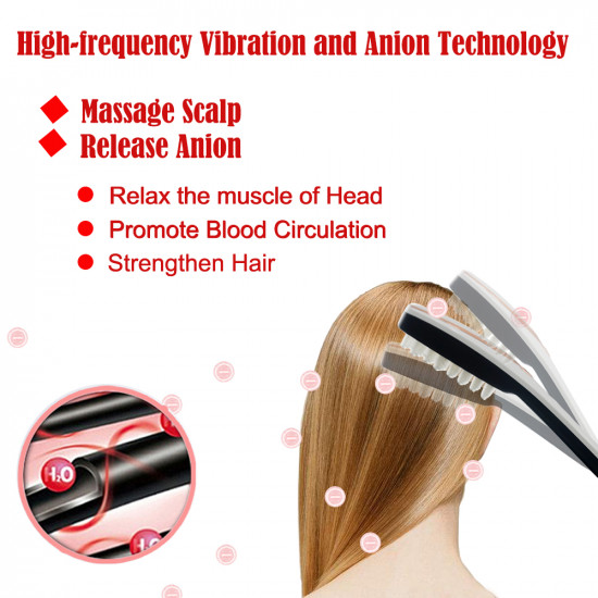 3-IN-1 Phototherapy Scalp Massager Comb for Hair Growth, Anti Hair Loss Head Care Electric Massage Comb Brush with USB Rechargeable, Gift for Women/Men/Friends