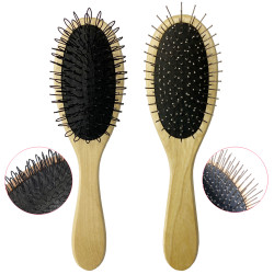 Wig Brush for Synthetic Wigs, Detangling Wigs Professional Wood Handle Wig Hair Comb Wig Hair Brush Set, 2 Set