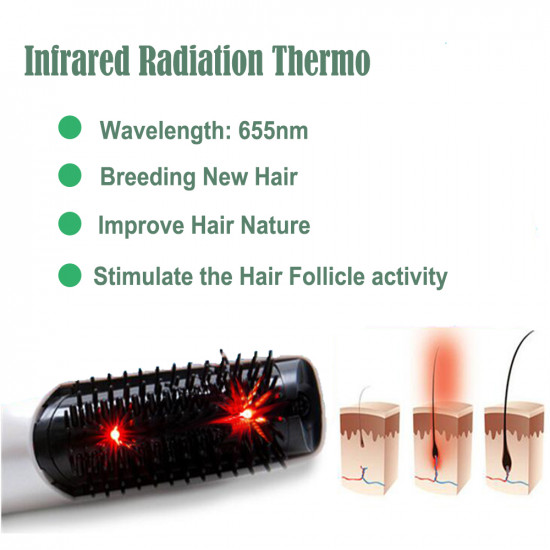 Electric Scalp Massager Comb 2 in 1 Magical Comb with Two Changeable Brushes Relief Stress Relax Electric Massage Brush