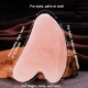 2 Pcs Gua Sha Facial Tools, Natural Rose Quartz GuaSha Scraping Massage Tool, Crystal Jade Stone for Facial Body Skin for SPA, Face Massage Tools for Neck, Eyes, Cheeks, Arms, Legs (Gua Sha Set)